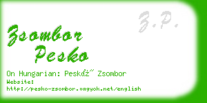 zsombor pesko business card